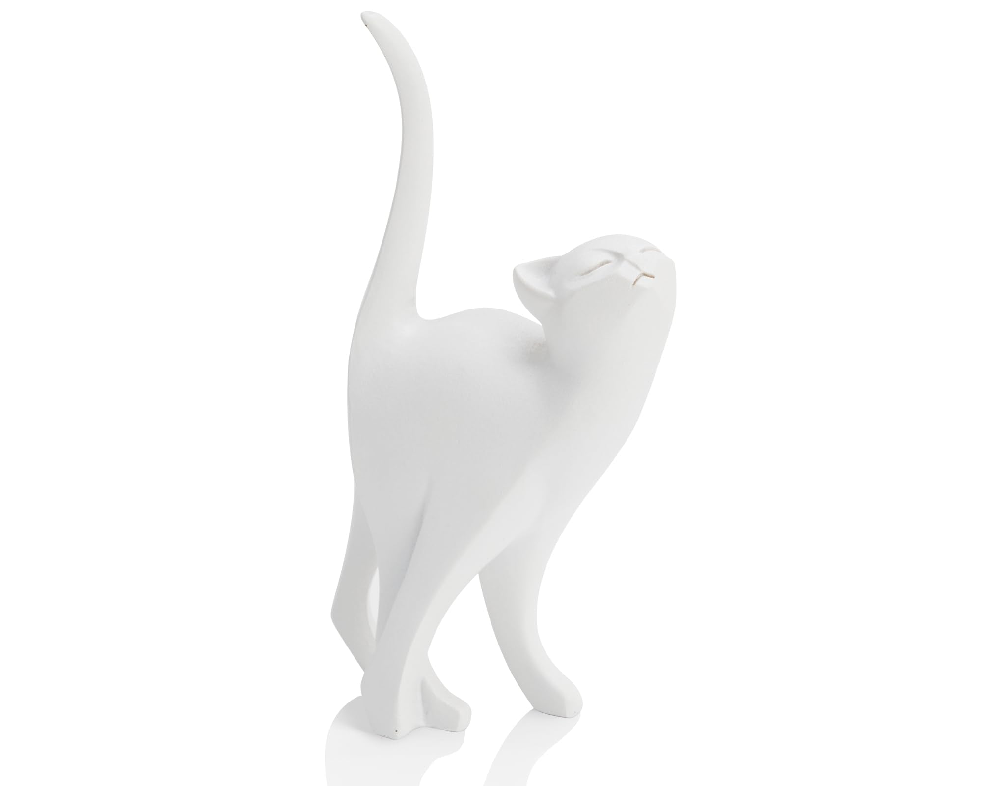 Pink Cat Statue Modern Abstract in Multiple Colors, Ideal Indoor Decor & Gift for Cat Lovers, Artistic Home Accents