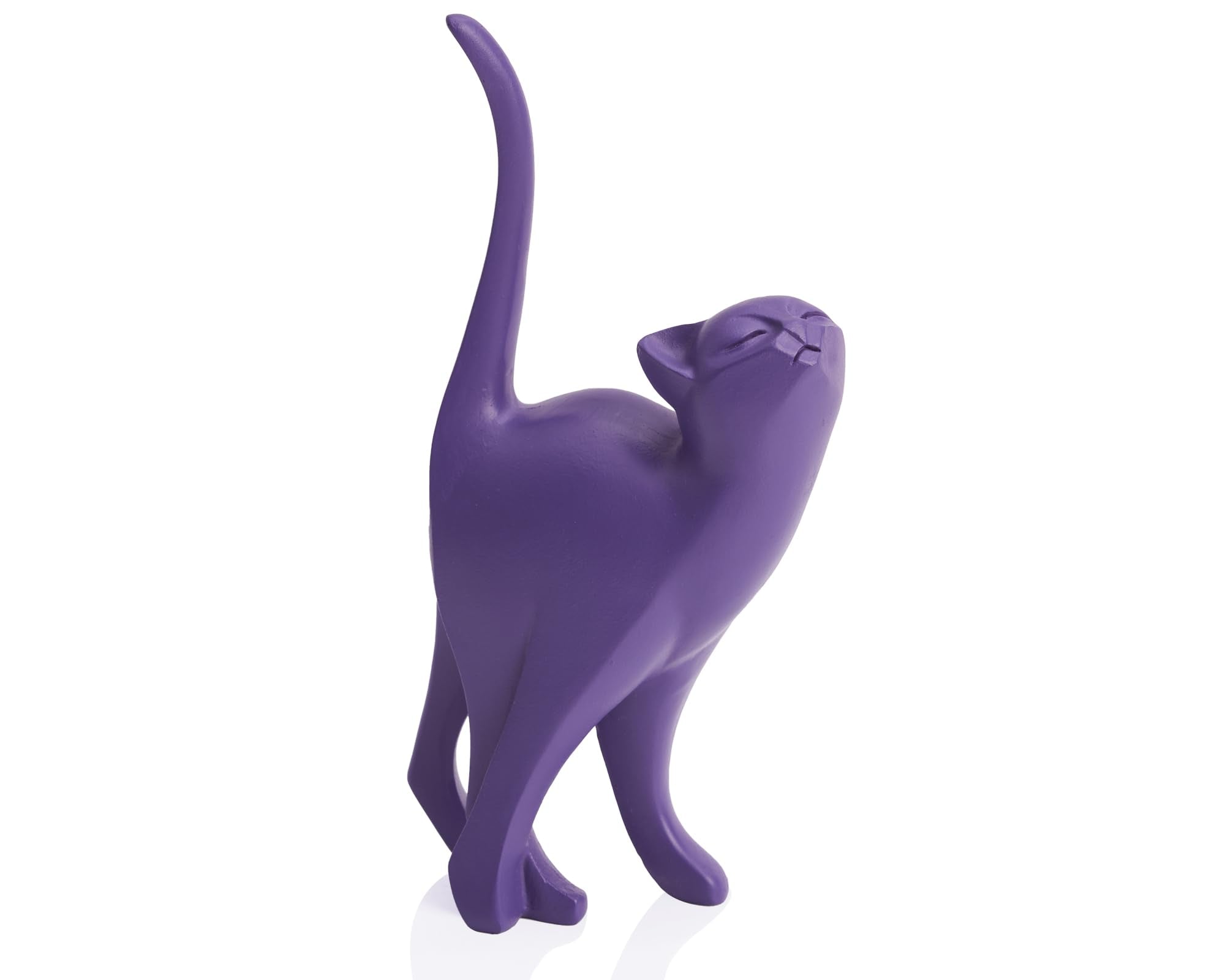 Pink Cat Statue Modern Abstract in Multiple Colors, Ideal Indoor Decor & Gift for Cat Lovers, Artistic Home Accents