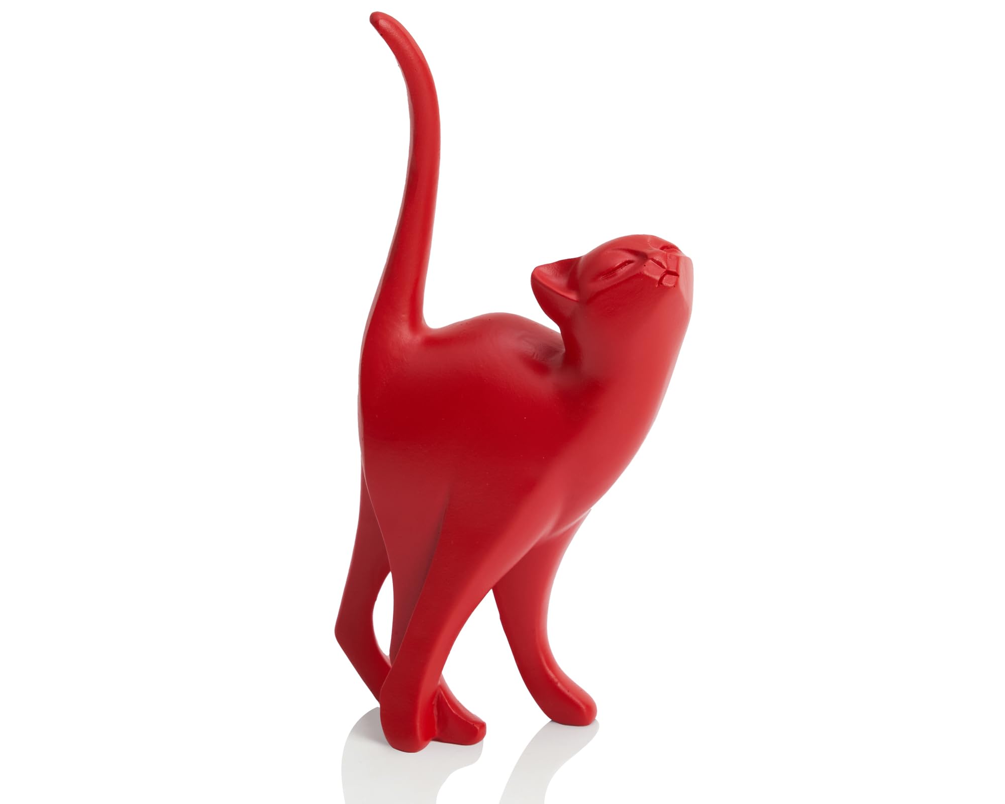 Pink Cat Statue Modern Abstract in Multiple Colors, Ideal Indoor Decor & Gift for Cat Lovers, Artistic Home Accents