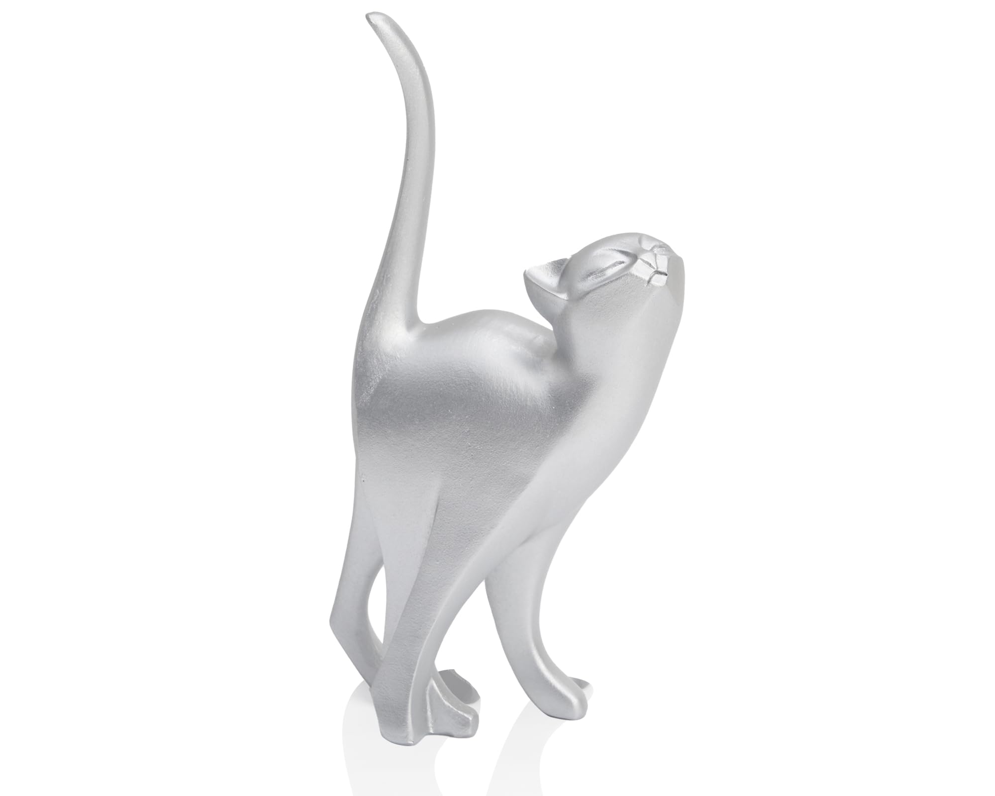 Pink Cat Statue Modern Abstract in Multiple Colors, Ideal Indoor Decor & Gift for Cat Lovers, Artistic Home Accents