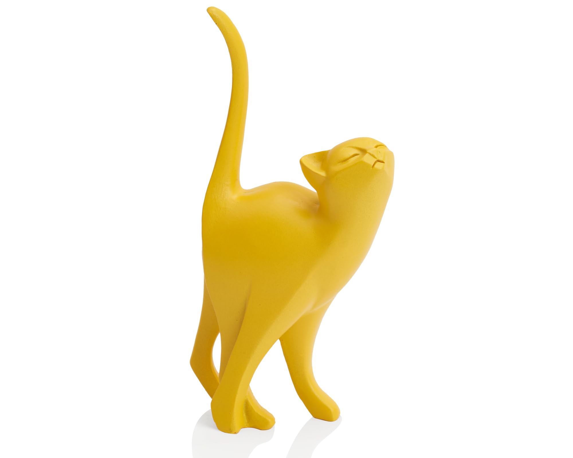 Pink Cat Statue Modern Abstract in Multiple Colors, Ideal Indoor Decor & Gift for Cat Lovers, Artistic Home Accents
