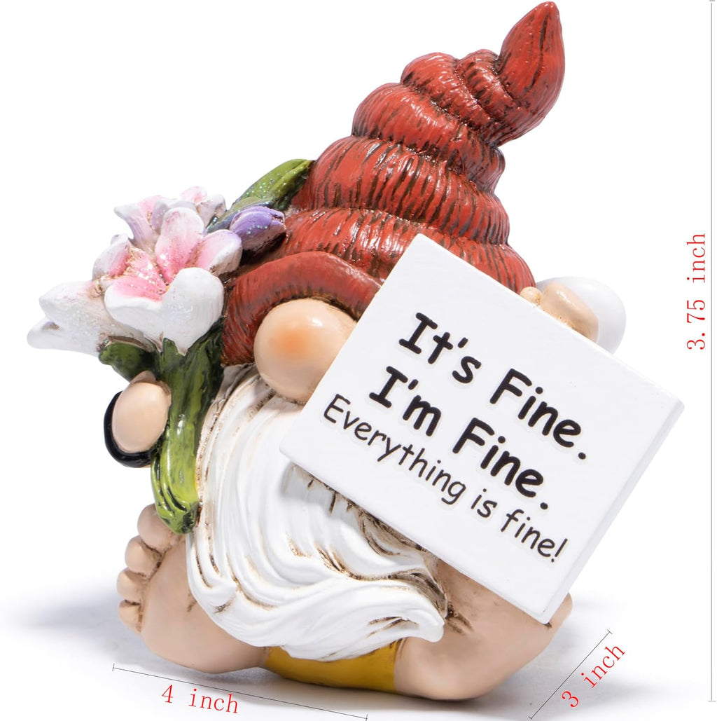 Hodao Positive Bee Motivational Home Decor Emotional Support Encouragement Gifts for Women - Stress Relief Figurine for Worked Women, Handmade Decor with Uplifting Message Office Desk (Red)